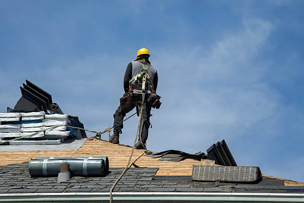 Professional Gutter Installation technician working in Brooksville, FL
